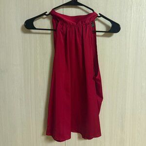 SHEIN Red Satin-Look Halter Top – XS